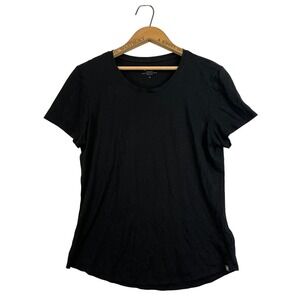 FIGS Womens Super Soft Underscrub Cotton Modal Short Sleeve T-Shirt Black